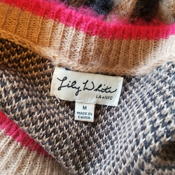 Lily White Cheetah Faux Fur Sweater Dress M/L - Picture 6 of 7